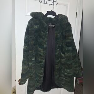 Green Mink REAL Fur Jacket